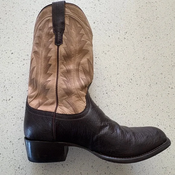 Tecovas The Weston-Chocolate Ostrich - Picture 9 of 10